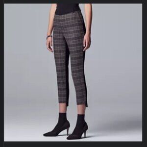 Women's Simply Vera Vera Wang Contrast-Panel Slim Trouser Pants